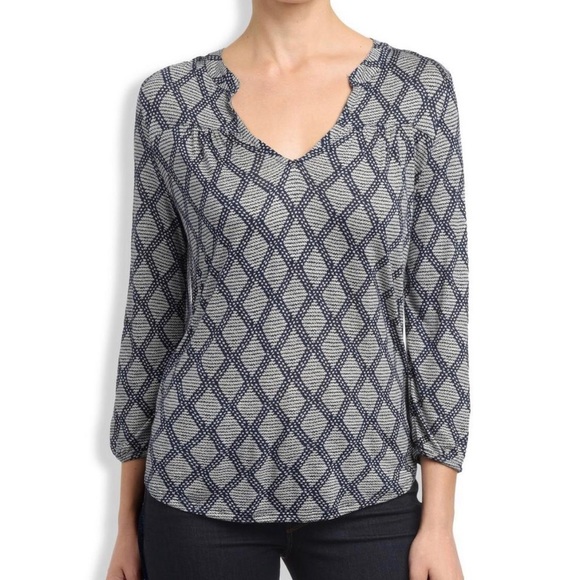 Lucky Brand Tops - 🌸Lucky Brand Womens Diamond Tile Top Med 1054